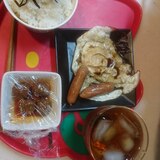 朝御飯☆目玉焼きとウインナーの献立